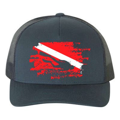 Scuba Diving Diver Down Flag Awesome Marine Diver Dive Gift Yupoong Adult 5-Panel Trucker Hat