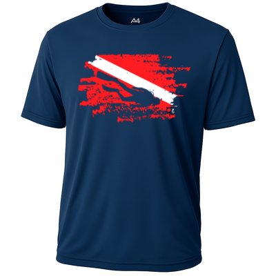 Scuba Diving Diver Down Flag Awesome Marine Diver Dive Gift Performance Shirt