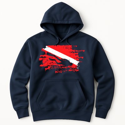 Scuba Diving Diver Down Flag Awesome Marine Diver Dive Gift Hoodie