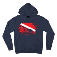 Scuba Diving Diver Down Flag Awesome Marine Diver Dive Gift Hoodie