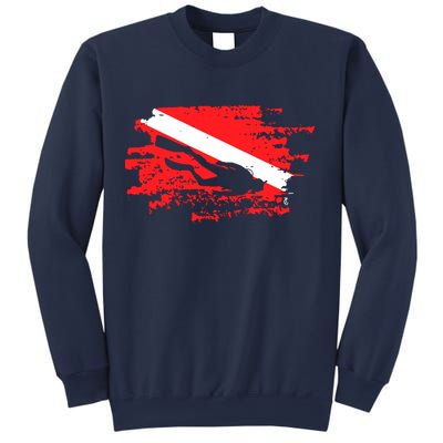 Scuba Diving Diver Down Flag Awesome Marine Diver Dive Gift Sweatshirt