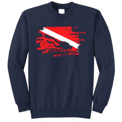 Scuba Diving Diver Down Flag Awesome Marine Diver Dive Gift Sweatshirt