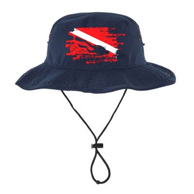 Scuba Diving Diver Down Flag Awesome Marine Diver Dive Gift Bucket Hat