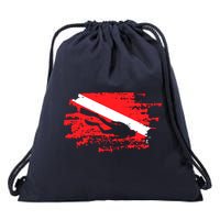 Scuba Diving Diver Down Flag Awesome Marine Diver Dive Gift Drawstring Bag