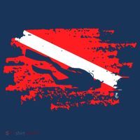Scuba Diving Diver Down Flag Awesome Marine Diver Dive Gift Flatbill Hat