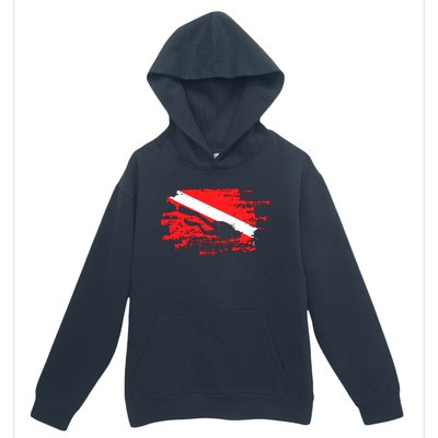 Scuba Diving Diver Down Flag Awesome Marine Diver Dive Gift Urban Pullover Hoodie