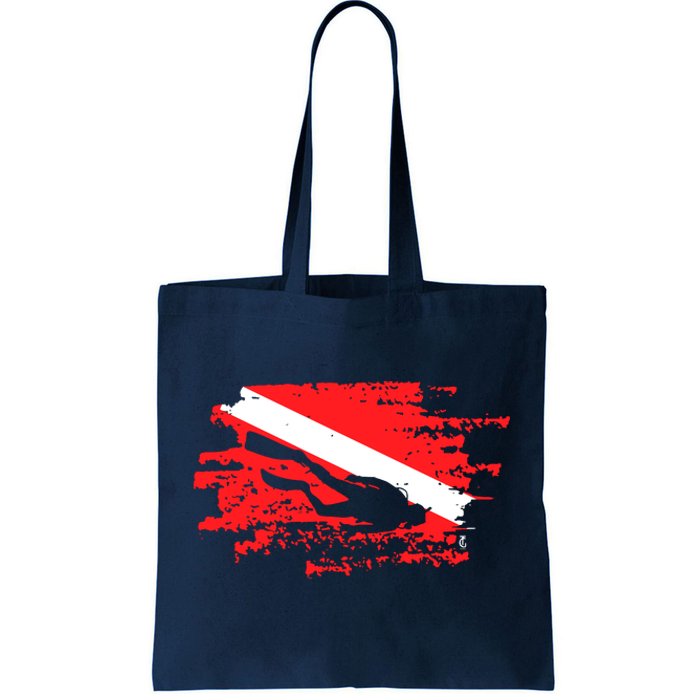 Scuba Diving Diver Down Flag Awesome Marine Diver Dive Gift Tote Bag