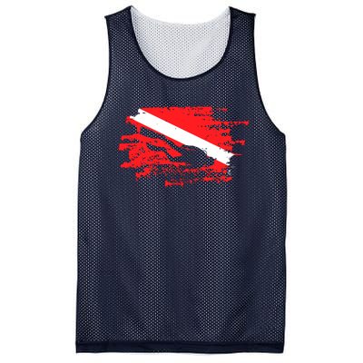 Scuba Diving Diver Down Flag Awesome Marine Diver Dive Gift Mesh Reversible Basketball Jersey Tank