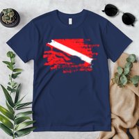 Scuba Diving Diver Down Flag Awesome Marine Diver Dive Gift Premium T-Shirt