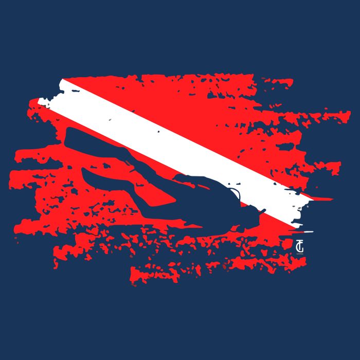 Scuba Diving Diver Down Flag Awesome Marine Diver Dive Gift Premium T-Shirt