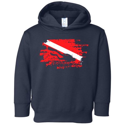 Scuba Diving Diver Down Flag Awesome Marine Diver Dive Gift Toddler Hoodie