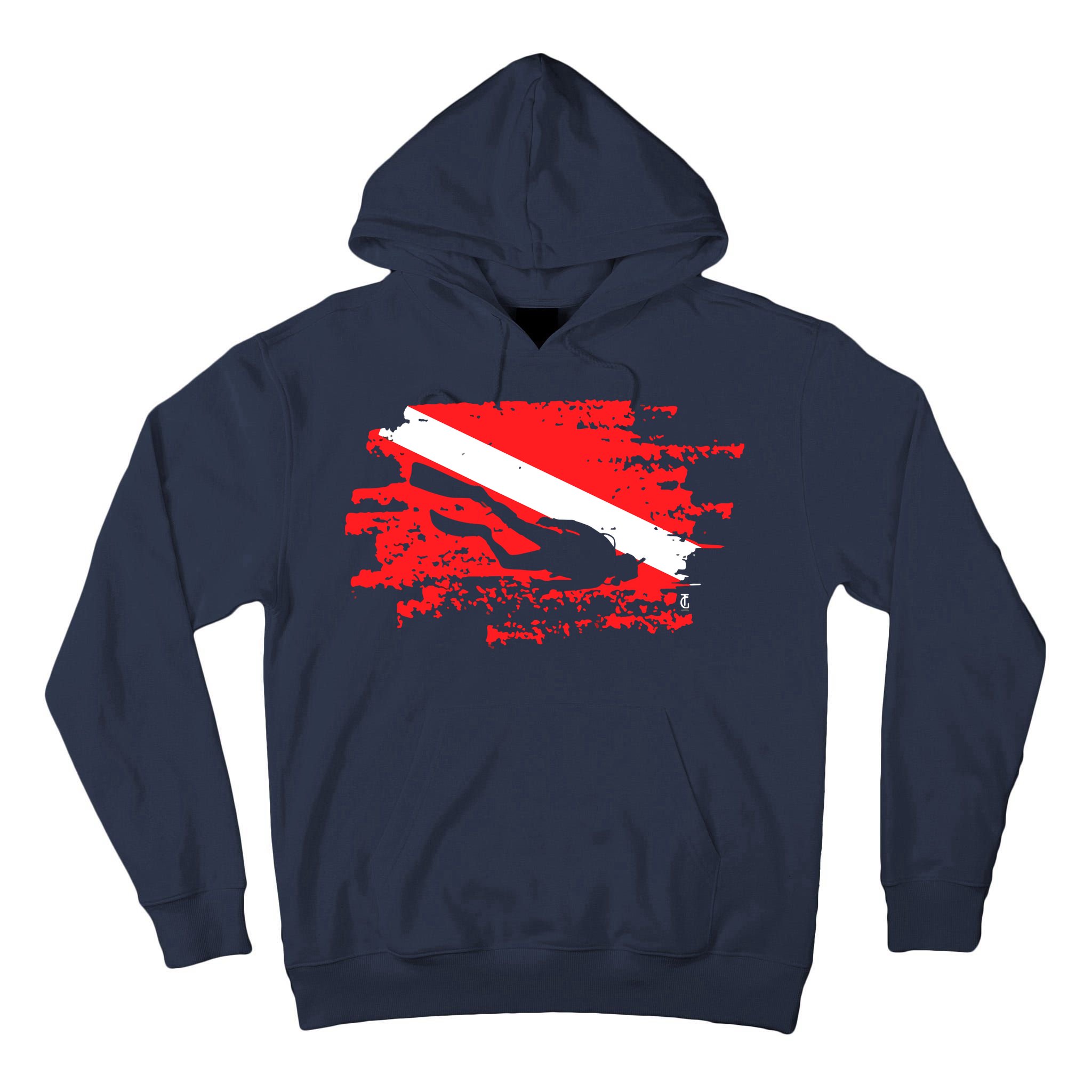 Scuba Diving Diver Down Flag Awesome Marine Diver Dive Gift Tall Hoodie