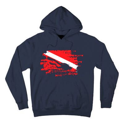 Scuba Diving Diver Down Flag Awesome Marine Diver Dive Gift Tall Hoodie