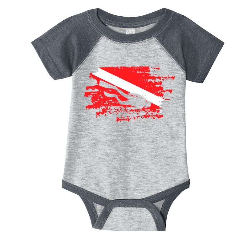 Scuba Diving Diver Down Flag Awesome Marine Diver Dive Gift Infant Baby Jersey Bodysuit