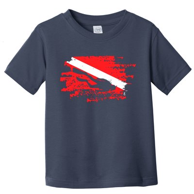 Scuba Diving Diver Down Flag Awesome Marine Diver Dive Gift Toddler T-Shirt