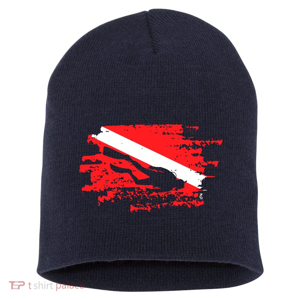Scuba Diving Diver Down Flag Awesome Marine Diver Dive Gift Short Acrylic Beanie