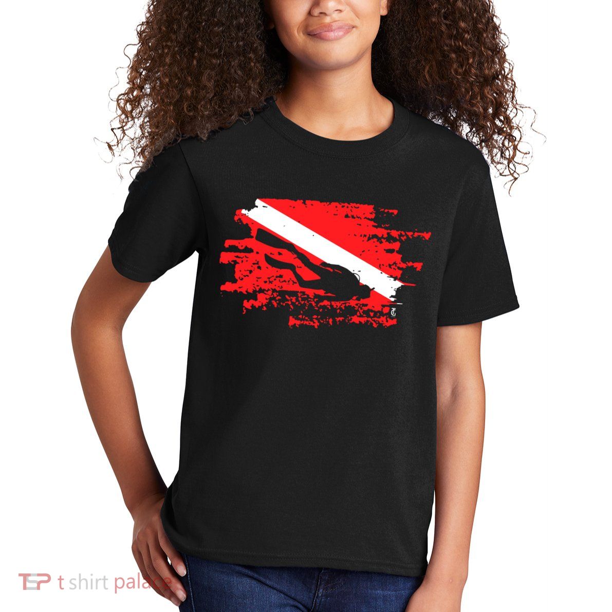 Scuba Diving Diver Down Flag Awesome Marine Diver Dive Gift Kids T-Shirt