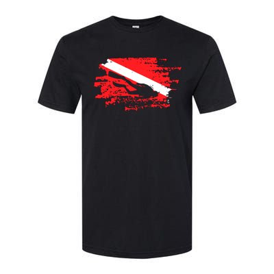 Scuba Diving Diver Down Flag Awesome Marine Diver Dive Gift Softstyle CVC T-Shirt