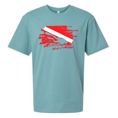 Scuba Diving Diver Down Flag Awesome Marine Diver Dive Gift Sueded Cloud Jersey T-Shirt