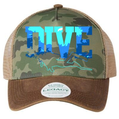 Scuba Diving DIVE Scuba Diver Gift Legacy Tie Dye Trucker Hat