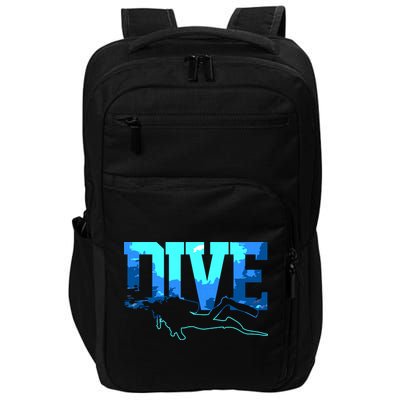Scuba Diving DIVE Scuba Diver Gift Impact Tech Backpack