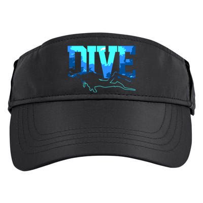 Scuba Diving DIVE Scuba Diver Gift Adult Drive Performance Visor