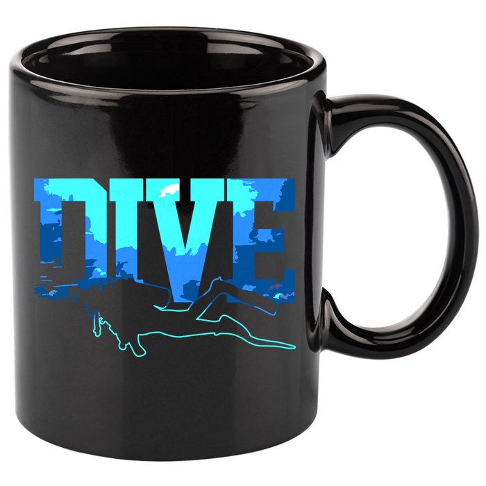 Scuba Diving DIVE Scuba Diver Gift 11oz C Handle Ceramic Mug