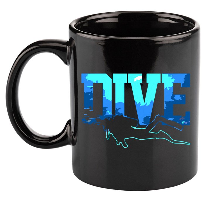 Scuba Diving DIVE Scuba Diver Gift 11oz C Handle Ceramic Mug