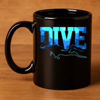 Scuba Diving DIVE Scuba Diver Gift 11oz C Handle Ceramic Mug