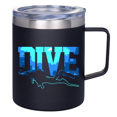 Scuba Diving DIVE Scuba Diver Gift 12oz Stainless Steel Coffee Mug