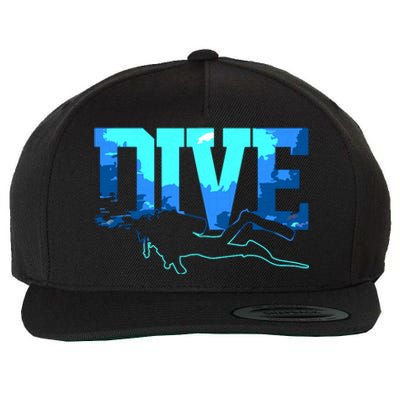 Scuba Diving DIVE Scuba Diver Gift Wool Snapback Cap