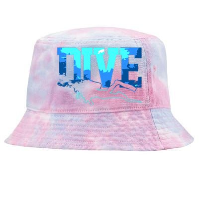 Scuba Diving DIVE Scuba Diver Gift Tie-Dyed Bucket Hat