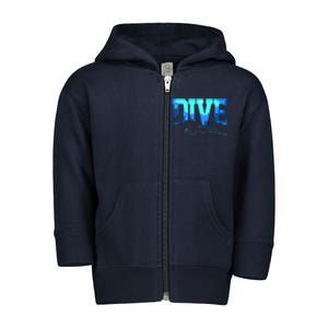 Scuba Diving DIVE Scuba Diver Gift Toddler Zip Fleece Hoodie