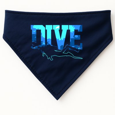 Scuba Diving DIVE Scuba Diver Gift USA-Made Doggie Bandana