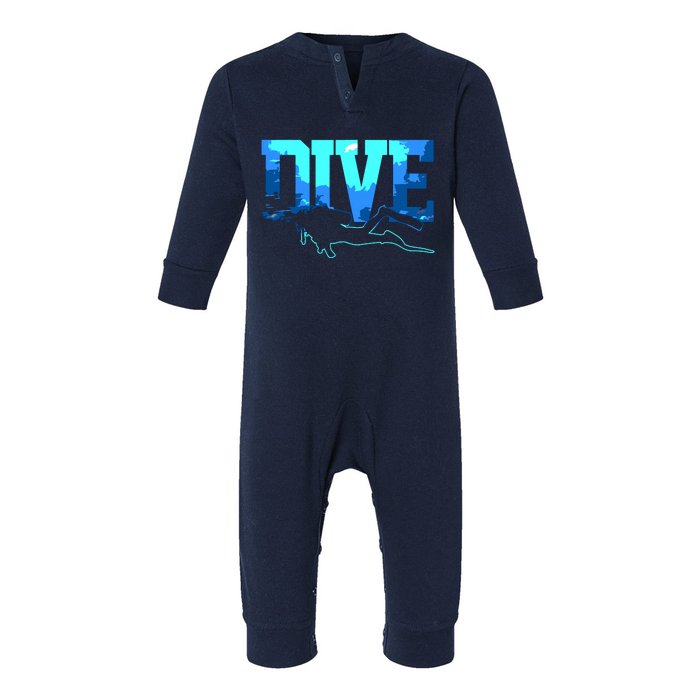 Scuba Diving DIVE Scuba Diver Gift Infant Fleece One Piece