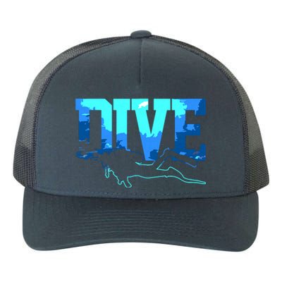 Scuba Diving DIVE Scuba Diver Gift Yupoong Adult 5-Panel Trucker Hat