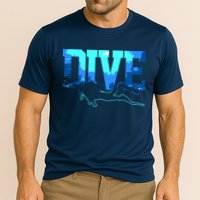 Scuba Diving DIVE Scuba Diver Gift Cooling Performance Crew T-Shirt