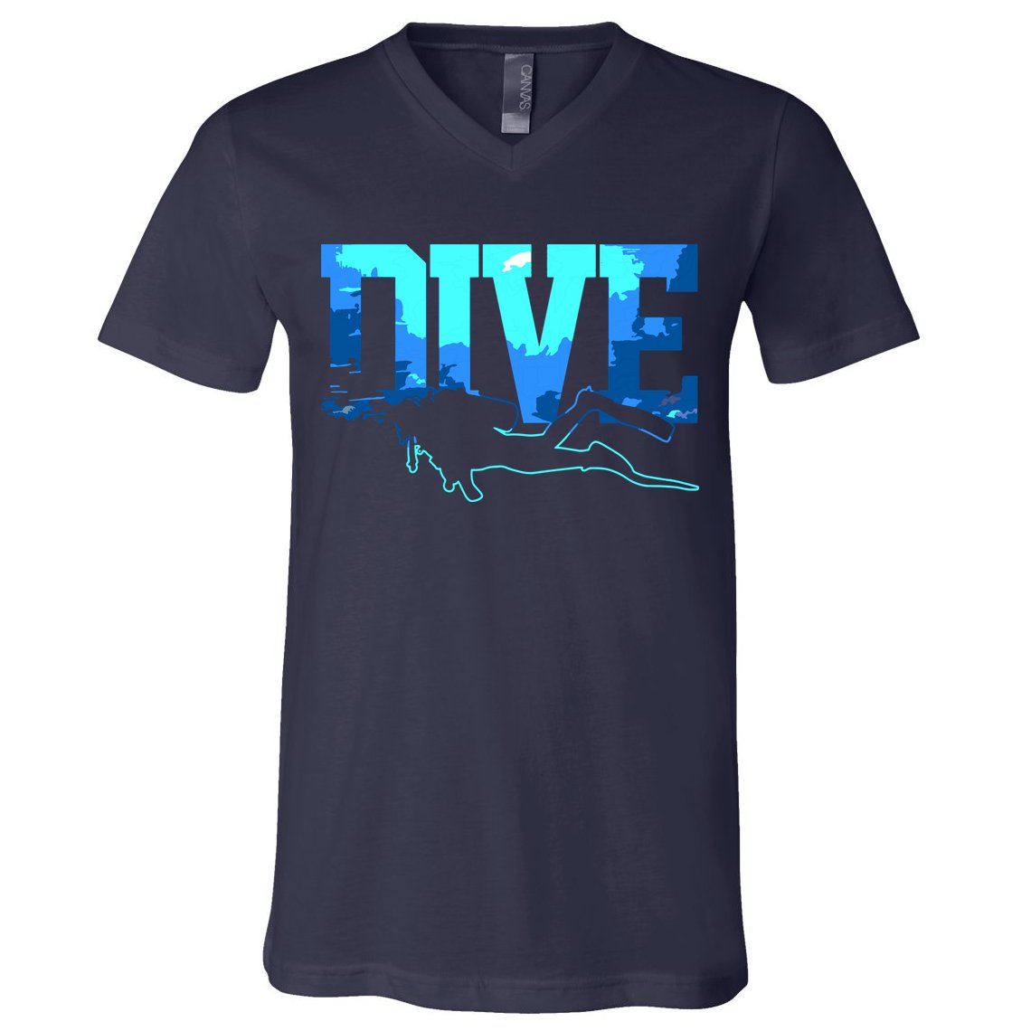 Scuba Diving DIVE Scuba Diver Gift V-Neck T-Shirt