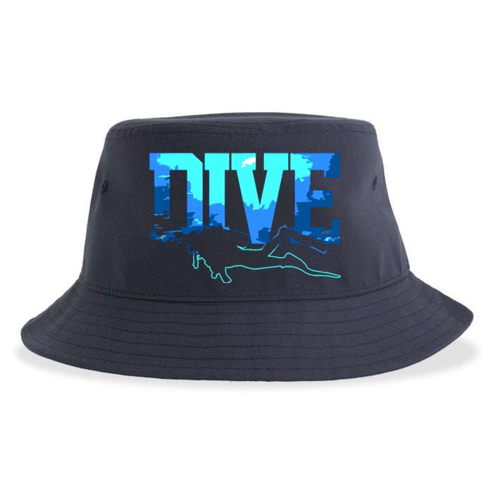 Scuba Diving DIVE Scuba Diver Gift Sustainable Bucket Hat