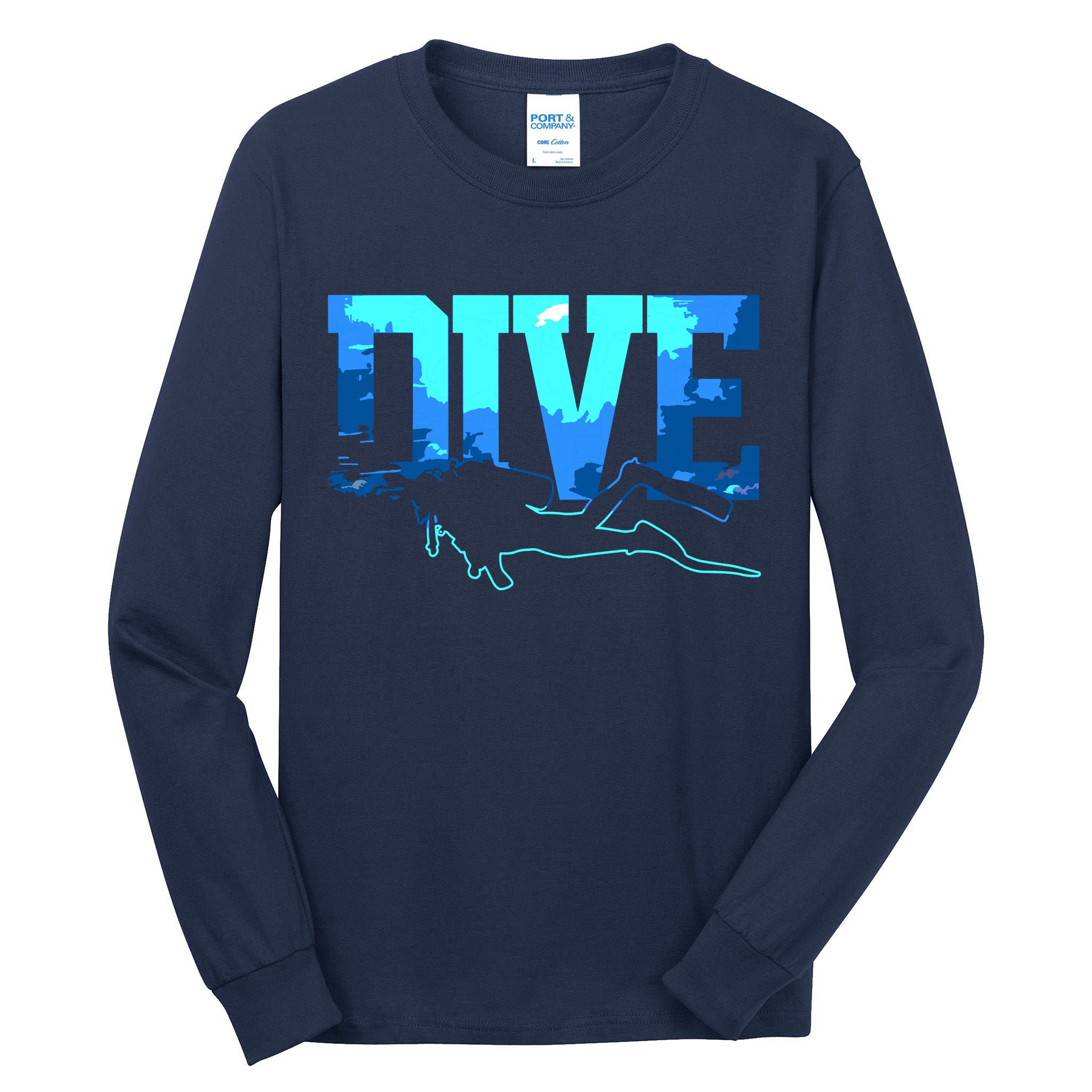 Scuba Diving DIVE Scuba Diver Gift Tall Long Sleeve T-Shirt