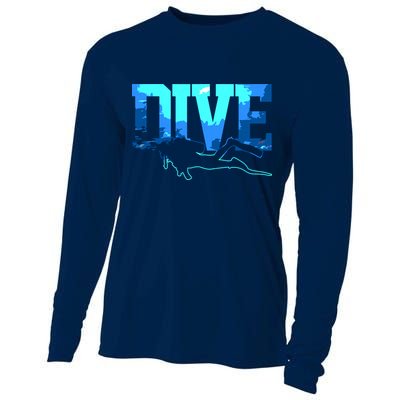 Scuba Diving DIVE Scuba Diver Gift Cooling Performance Long Sleeve Crew