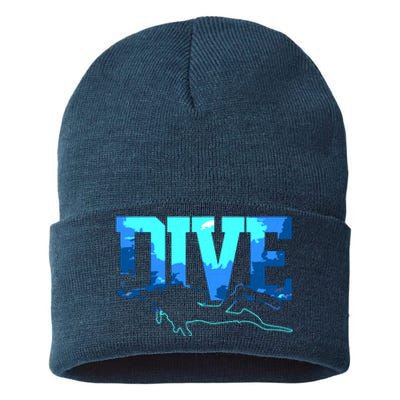 Scuba Diving DIVE Scuba Diver Gift Sustainable Knit Beanie