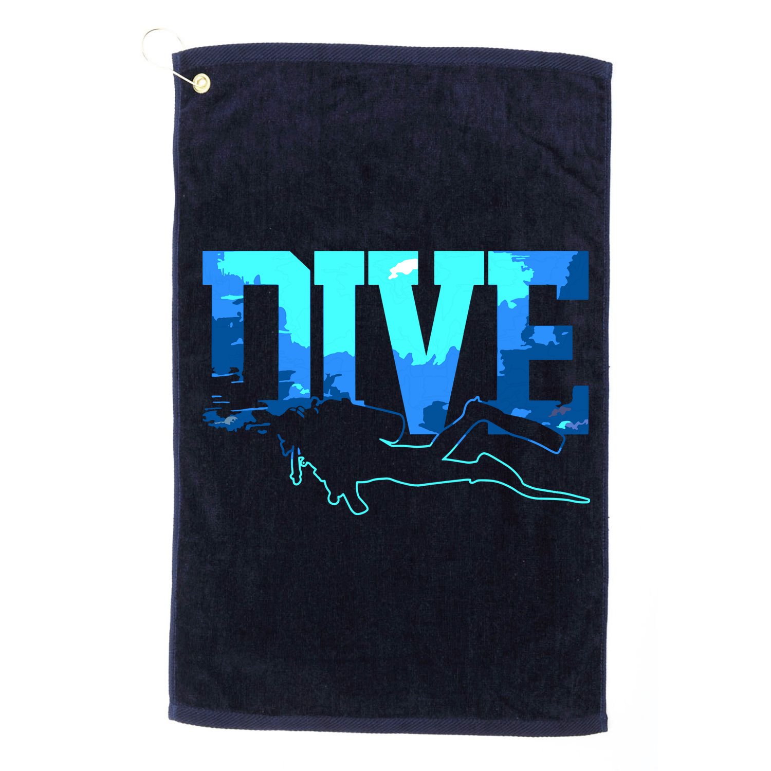 Scuba Diving DIVE Scuba Diver Gift Golf Towel