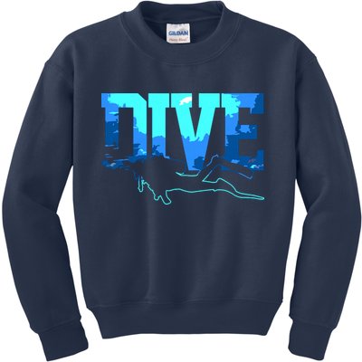 Scuba Diving DIVE Scuba Diver Gift Kids Sweatshirt