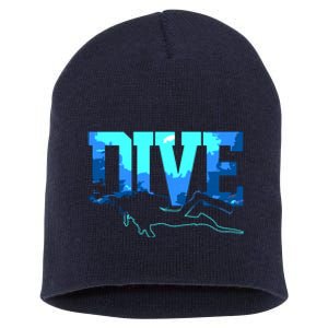 Scuba Diving DIVE Scuba Diver Gift Short Acrylic Beanie