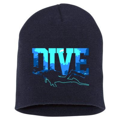 Scuba Diving DIVE Scuba Diver Gift Short Acrylic Beanie