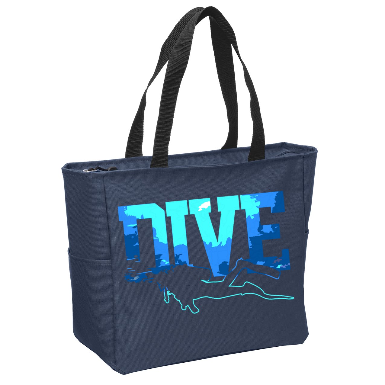 Scuba Diving DIVE Scuba Diver Gift Zip Tote Bag