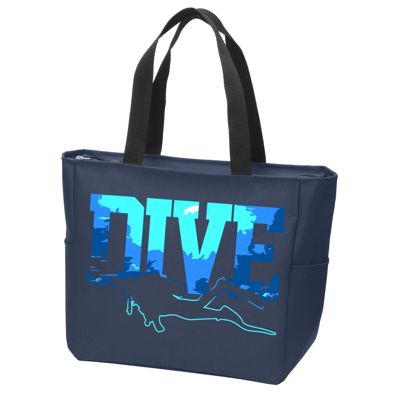 Scuba Diving DIVE Scuba Diver Gift Zip Tote Bag