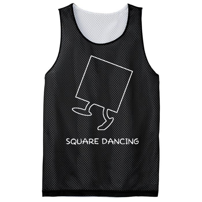 Square Dancing Enthusiast Funny Square Dancing Mesh Reversible Basketball Jersey Tank