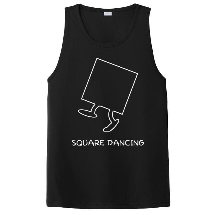 Square Dancing Enthusiast Funny Square Dancing PosiCharge Competitor Tank